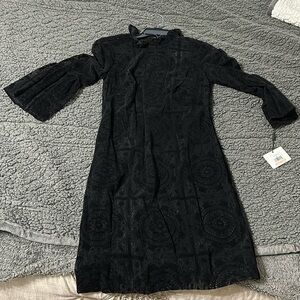 Calvin Klein velvet black midi dress never worn smoke free home